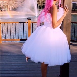 White tulle dress